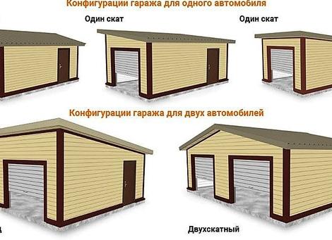 гараж с односкатной крышей проекты фото