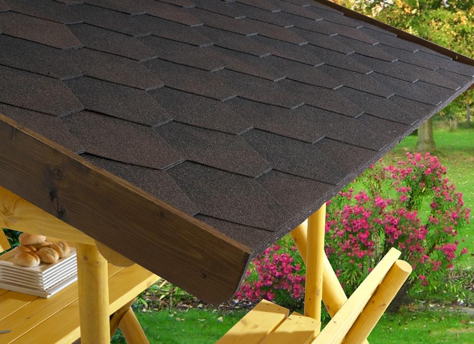 как накрыть беседку гибкой черепицей