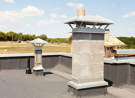 дымоход на плоской кровле