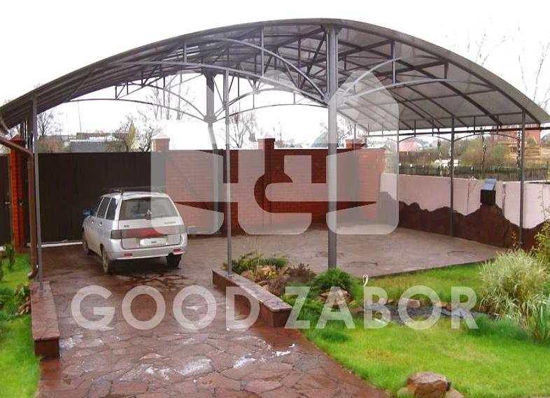 полукруглые навесы из поликарбоната фото