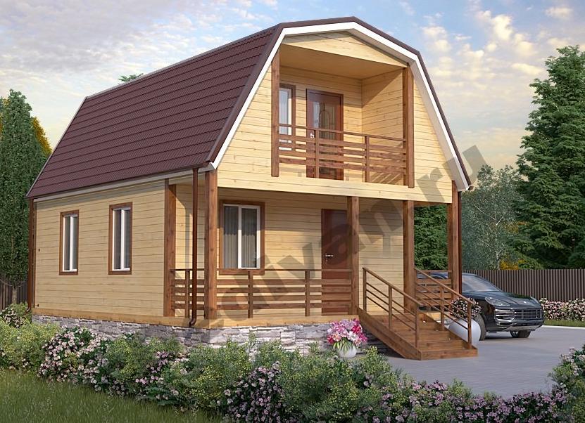 мансардная крыша дома 6 на 6