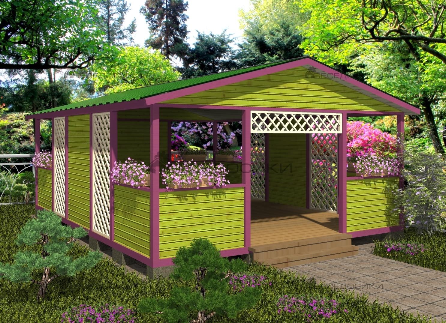 фронтон беседки фото