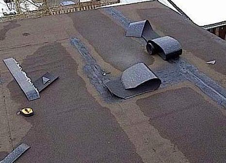 заплатка на крышу из рубероида