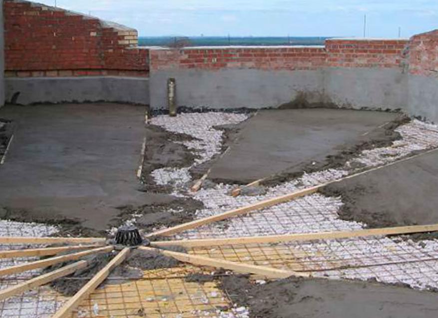 устройство стяжки плоской кровли