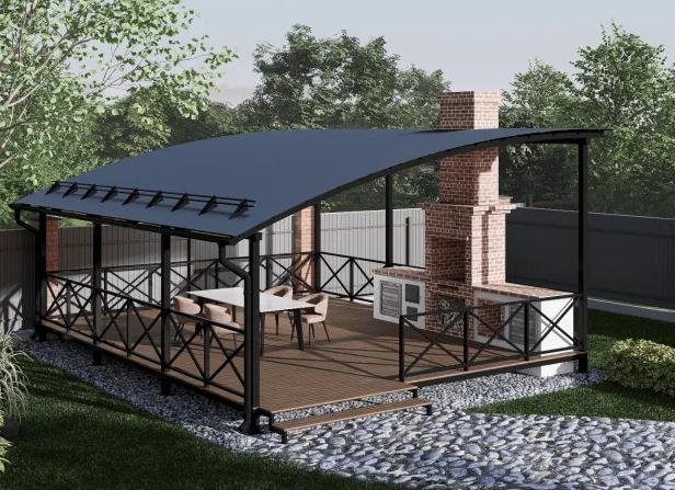 как накрыть навес поликарбонатом