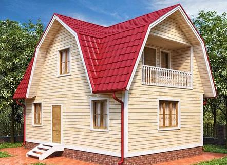 крыша ломаная с кукушкой